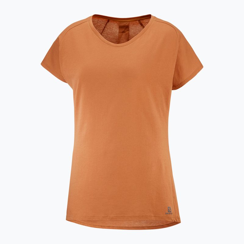 Wandershirt trekking Damen Salomon Essential Shaped SS orange LC179