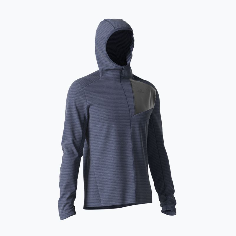 Herren Fleece-Sweatshirt Salomon Outline FZ Hoodie dunkelblau LC17121 5