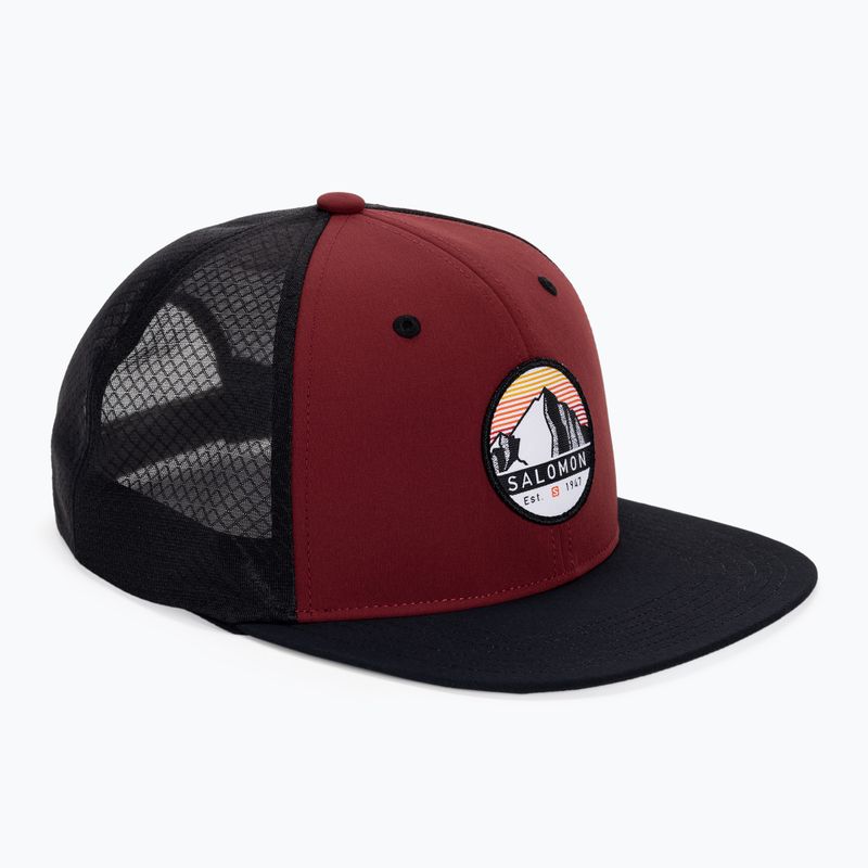 Schirmmütze Salomon Trucker Flat dunkelrot LC1687