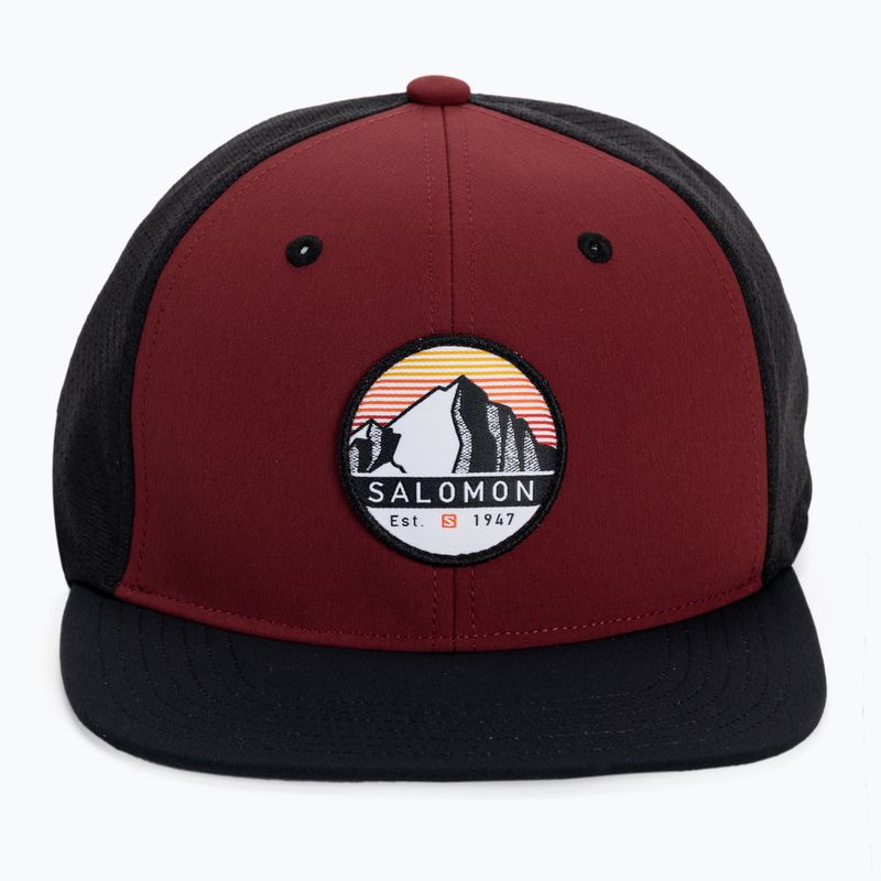 Schirmmütze Salomon Trucker Flat dunkelrot LC1687 4