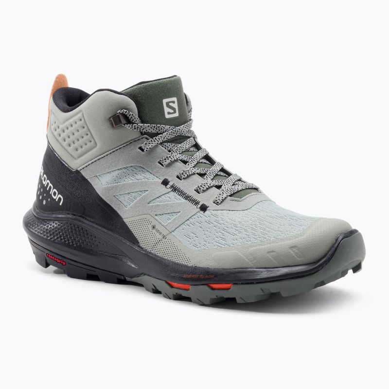 Trekkingschuhe Herren Salomon Outpulse Mid Gore-Tex grün-schwarz L415889