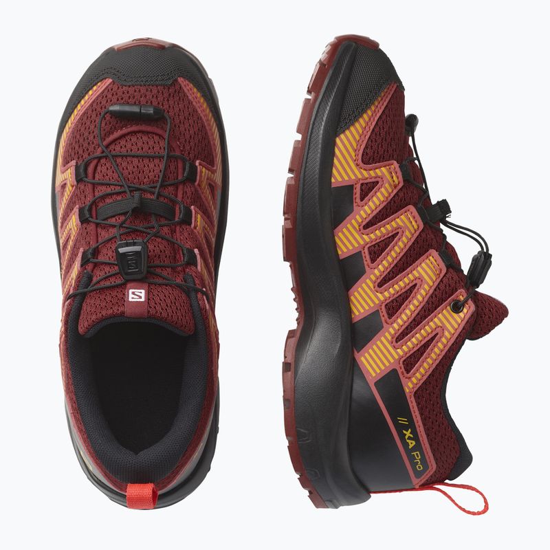 Laufschuhe Trail Kinder Salomon XA Pro V8 dunkelrot L416138 14