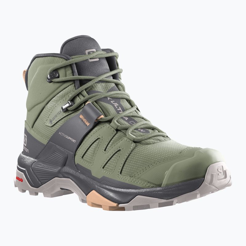 Trekkingschuhe Damen Salomon X Ultra 4 MID GTX grün L416251 11