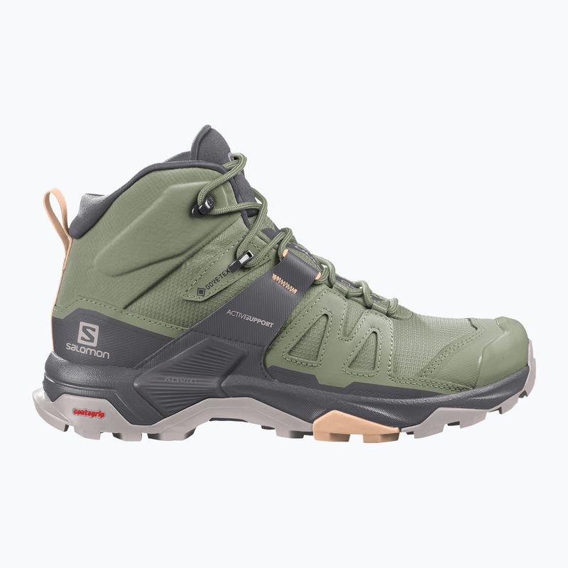Trekkingschuhe Damen Salomon X Ultra 4 MID GTX grün L416251 12