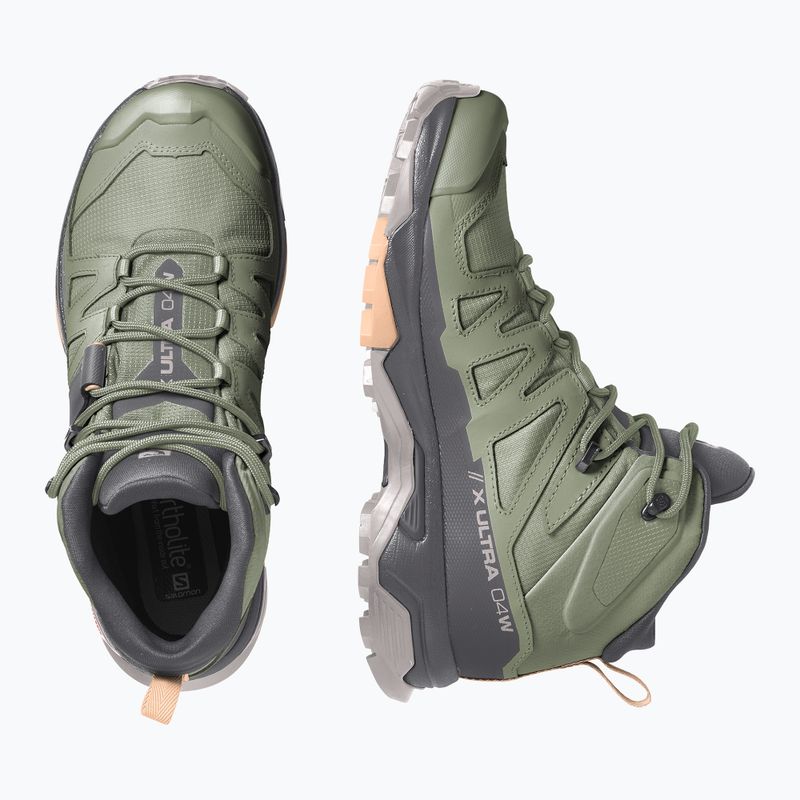 Trekkingschuhe Damen Salomon X Ultra 4 MID GTX grün L416251 15