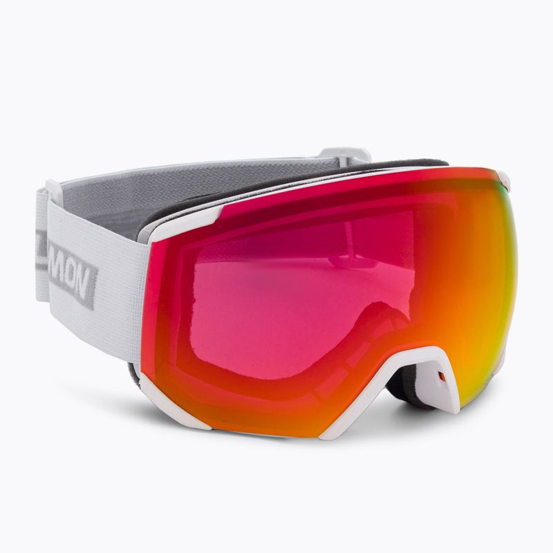 Skibrille Salomon Radium white/sigma poppy red L4753