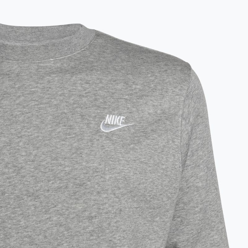 Nike Sportswear Club Fleece Crew Herren Sweatshirt Dunkelgrau/Heather/Weiß 3