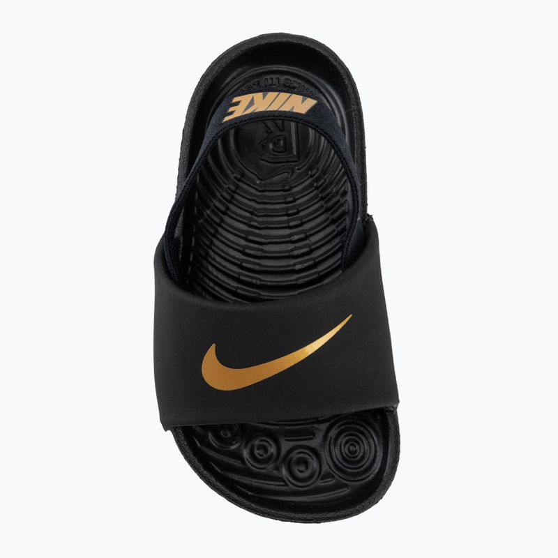 Schlappen Kinder Nike Kawa black/metallic gold 5