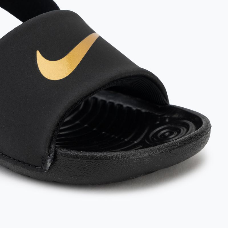Schlappen Kinder Nike Kawa black/metallic gold 7
