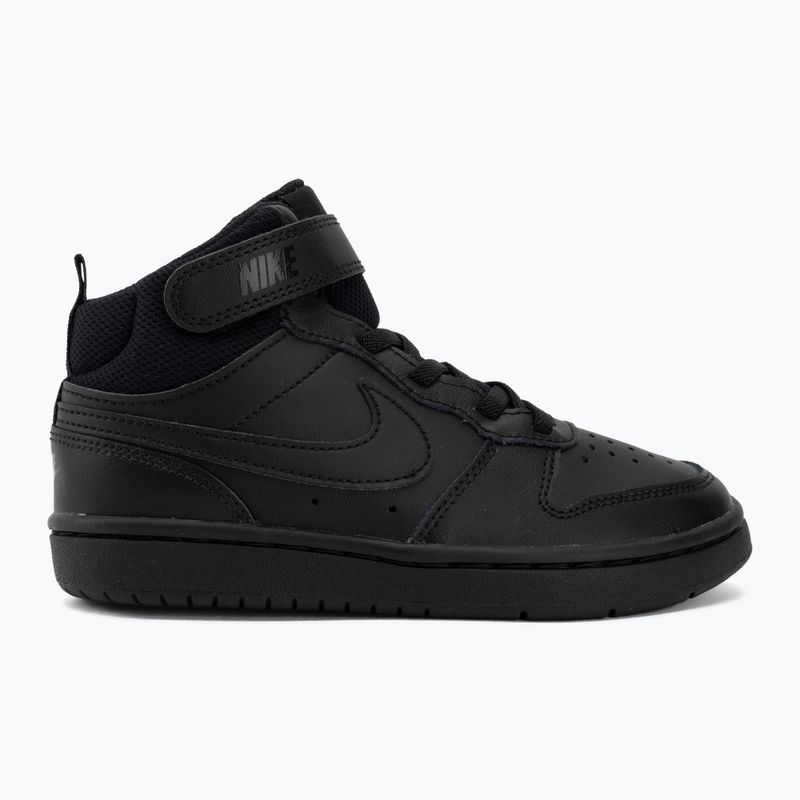 Kinderschuhe Nike Court Borough Mid 2 black/black/black 2