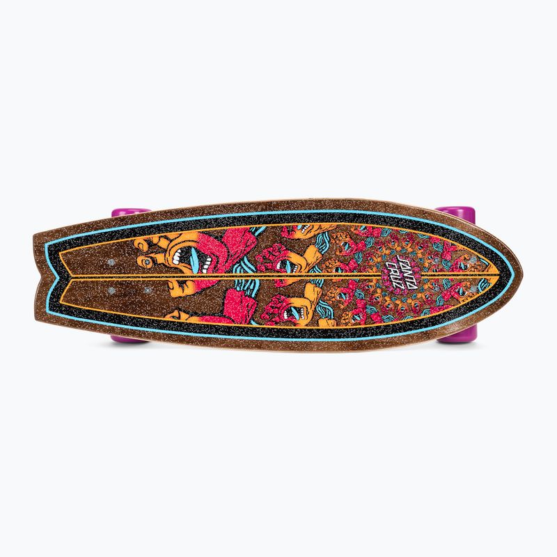 Cruiser Skateboard Santa Cruz Cruzer Mandala Hand Shark 8.8 braun 124573 4