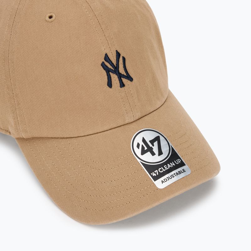 47 Marke MLB New York Yankees Base Runner Kappe CLEAN UP khaki 3