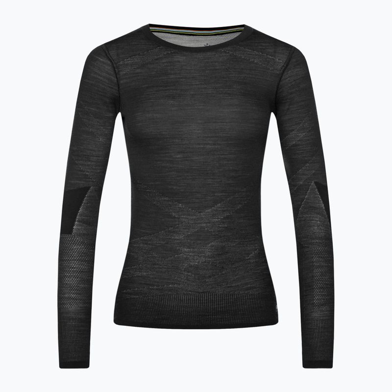 Damen-Thermoaktivshirt Smartwool Intraknit Merino 200 Crew black/white