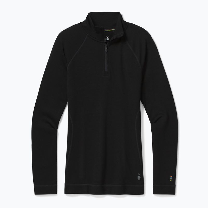 Women's Smartwool Merino 250 Baselayer 1/4 Zip Boxed thermische T-Shirt schwarz 16374