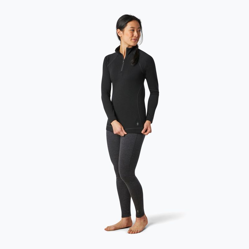 Women's Smartwool Merino 250 Baselayer 1/4 Zip Boxed thermische T-Shirt schwarz 16374 2