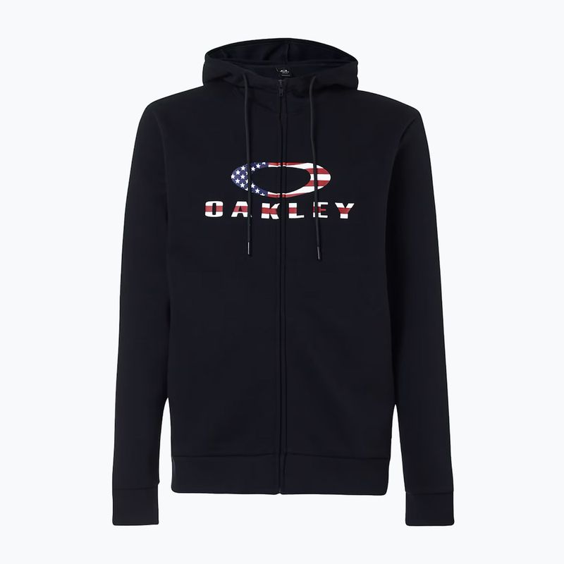 Herren Oakley Bark 2.0 Hoodie FZ schwarz/amerikanische Flagge Sweatshirt 7