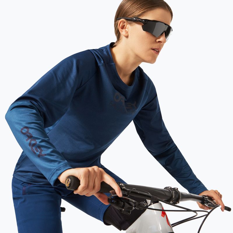 Oakley Factory Pilot Frauen Radfahren Trikot marineblau FOA500224