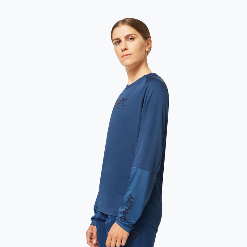 Oakley Factory Pilot Frauen Radfahren Trikot marineblau FOA500224
