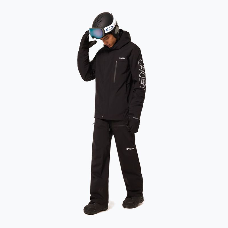 Herren-Snowboardjacke Oakley TNP TBT Insulated black/white logo 3