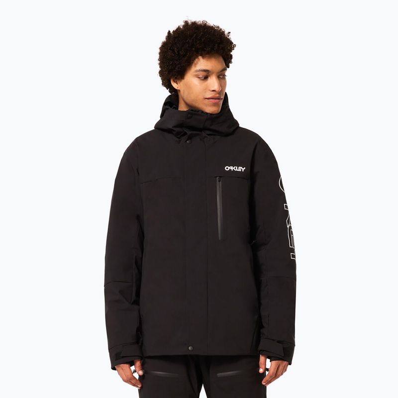 Herren-Snowboardjacke Oakley TNP TBT Insulated black/white logo 4