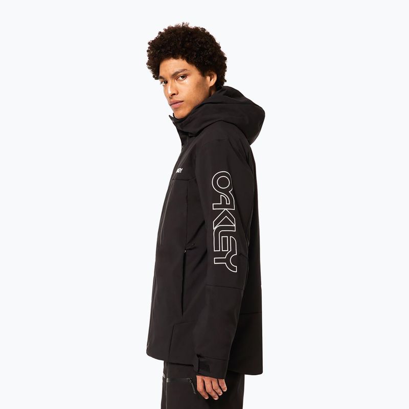 Herren-Snowboardjacke Oakley TNP TBT Insulated black/white logo 5