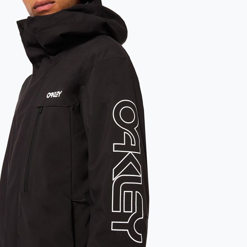 Herren-Snowboardjacke Oakley TNP TBT Insulated black/white logo 7