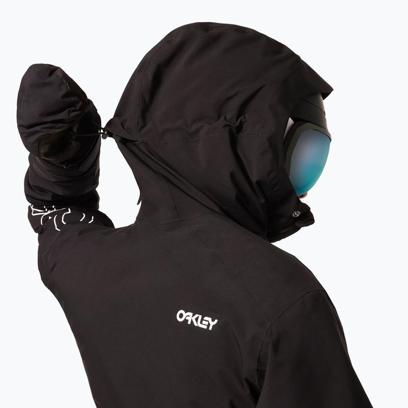 Herren-Snowboardjacke Oakley TNP TBT Insulated black/white logo 13