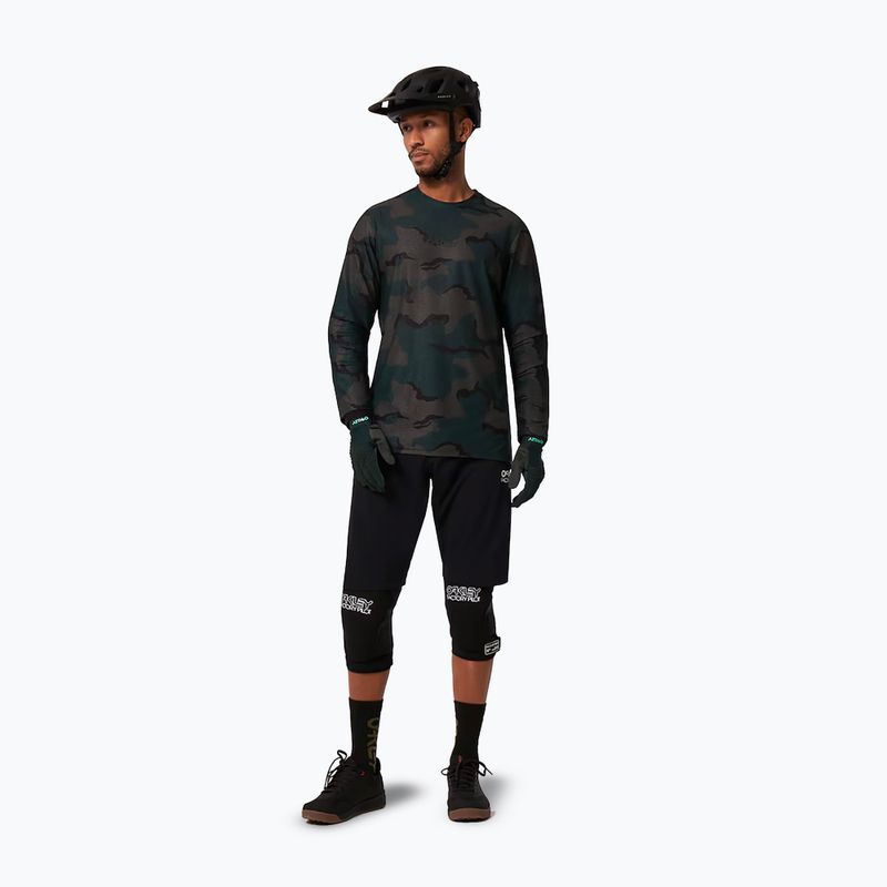 Radtrikot Herren Oakley Ride Free LS grau-grün FOA4455 2