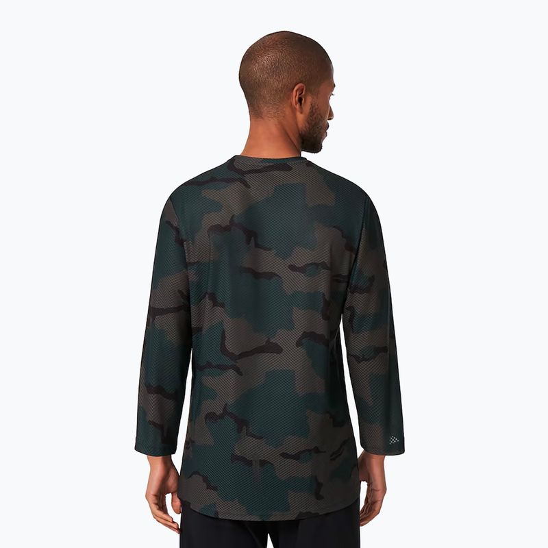 Radtrikot Herren Oakley Ride Free LS grau-grün FOA4455 3