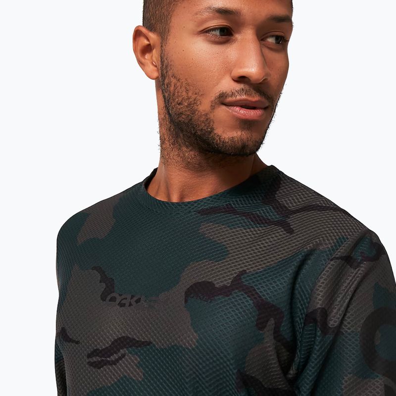Radtrikot Herren Oakley Ride Free LS grau-grün FOA4455 5