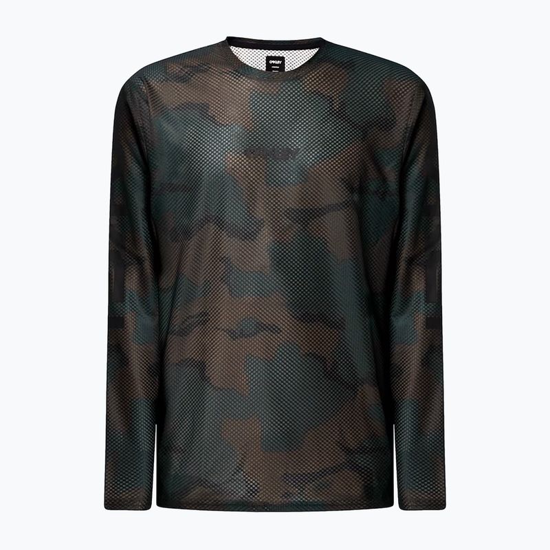Radtrikot Herren Oakley Ride Free LS grau-grün FOA4455 8