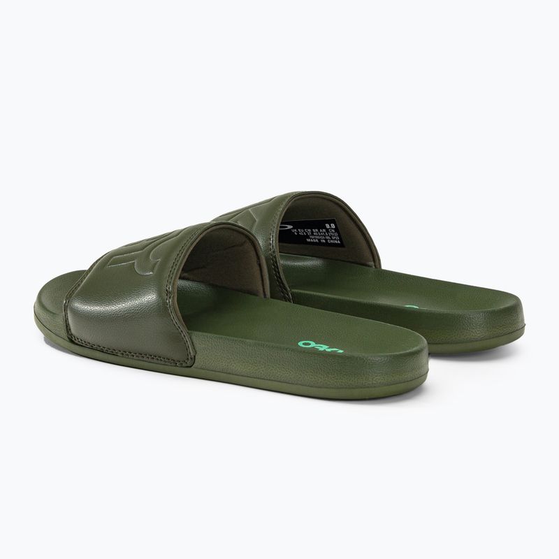 Herren Oakley College Pantoletten grün/schwarz FOF10042486L Pantoletten 3
