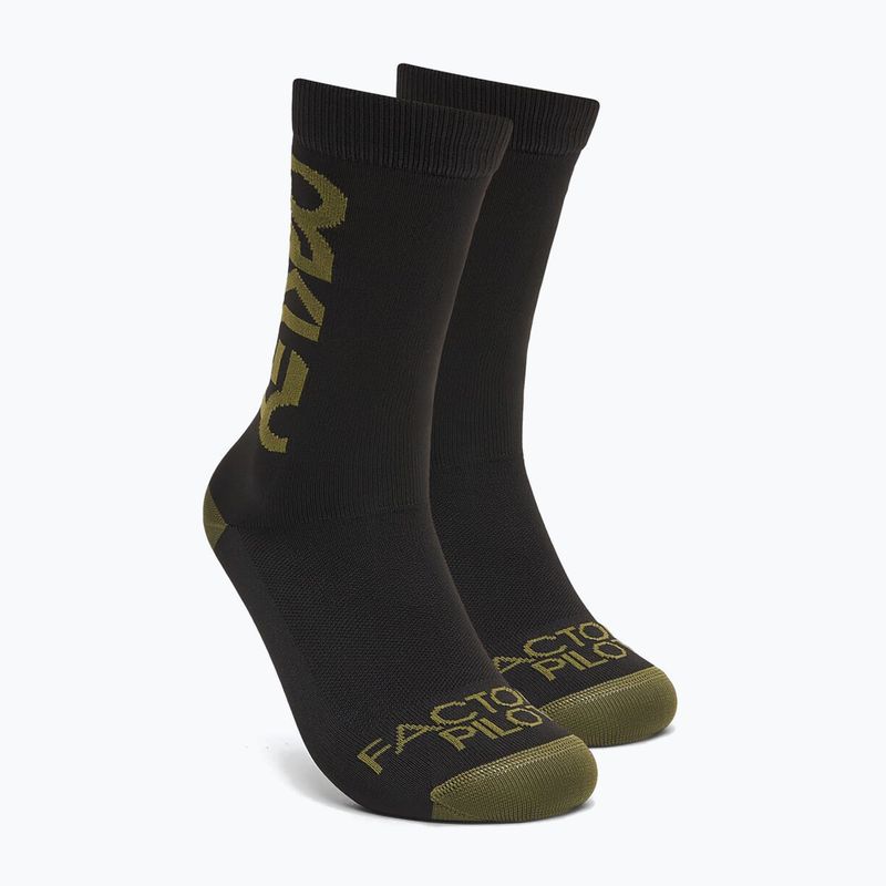 Oakley Factory Pilot MTB-Radsocken schwarz/neu dunkle Bürste