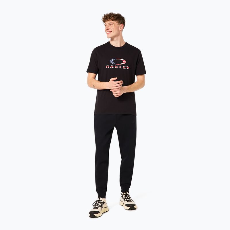 Herren Oakley O Bark 2.0 T-Shirt schwarz/amerikanische Flagge 2