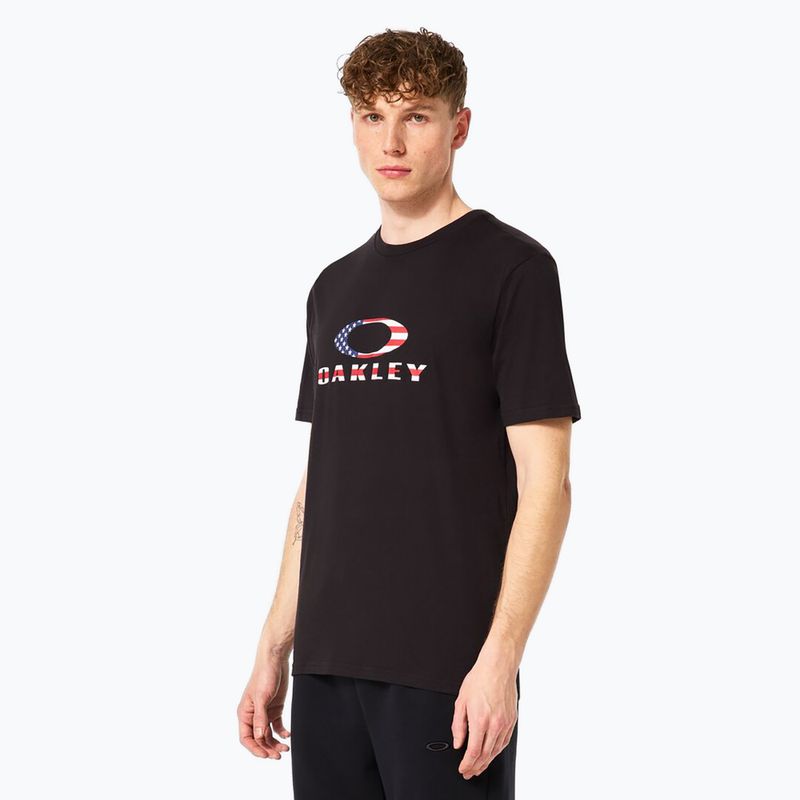 Herren Oakley O Bark 2.0 T-Shirt schwarz/amerikanische Flagge 4
