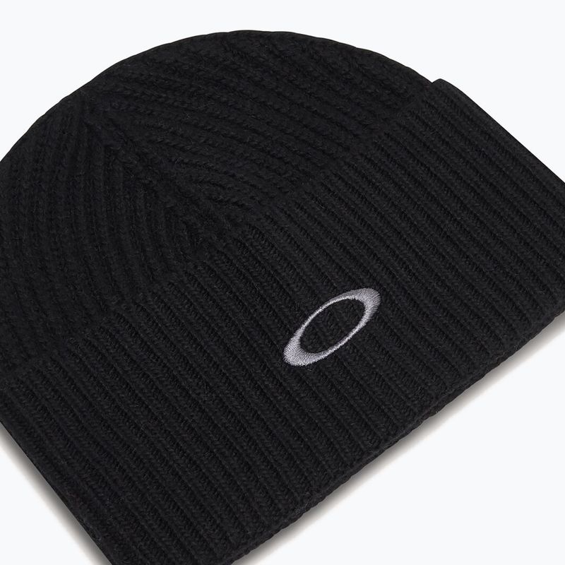 Wintermütze Oakley Ellipse Ribbed Beanie blackout 3