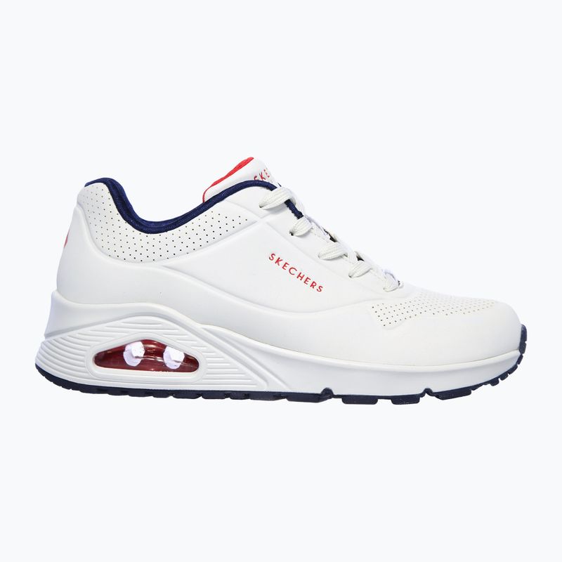 Schuhe Damen SKECHERS Uno Stand On Air white durabuck/navy/red trim/mesh 9