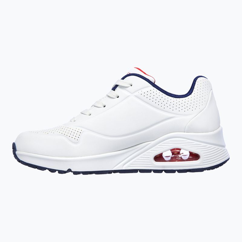 Schuhe Damen SKECHERS Uno Stand On Air white durabuck/navy/red trim/mesh 10