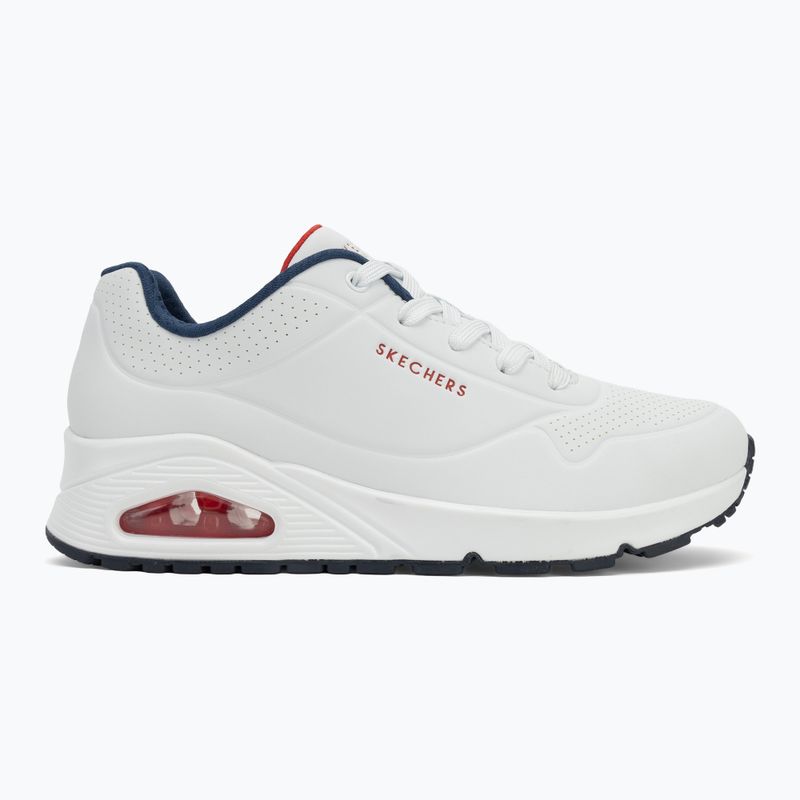 Schuhe Damen SKECHERS Uno Stand On Air white durabuck/navy/red trim/mesh 2