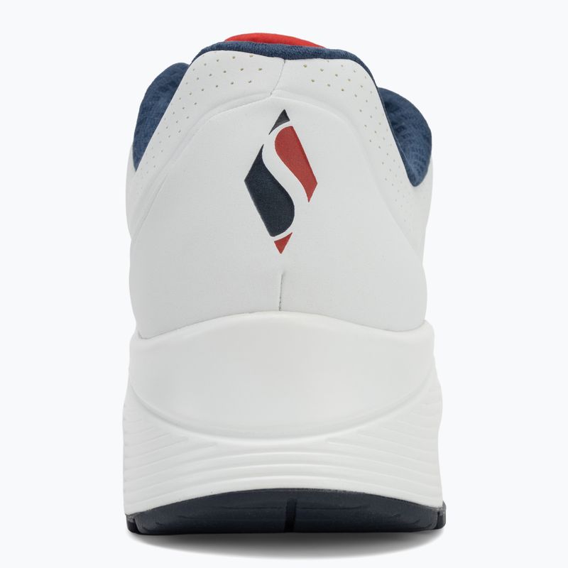 Schuhe Damen SKECHERS Uno Stand On Air white durabuck/navy/red trim/mesh 6
