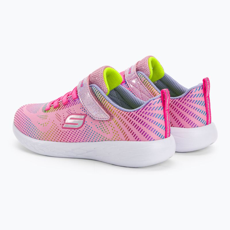 SKECHERS Go Run 600 Shimmer Speeder Kinder Trainingsschuhe hellrosa/multi 3