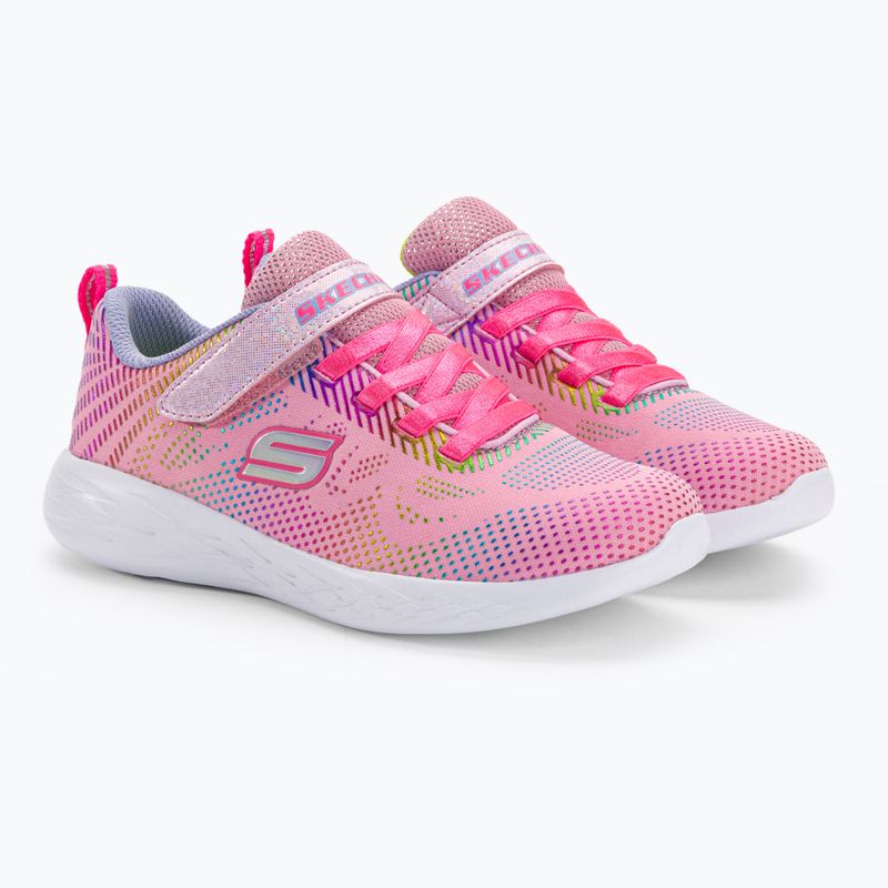 SKECHERS Go Run 600 Shimmer Speeder Kinder Trainingsschuhe hellrosa/multi 4