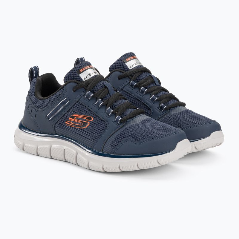 SKECHERS Track Knockhill Herren Trainingsschuhe navy/orange 5