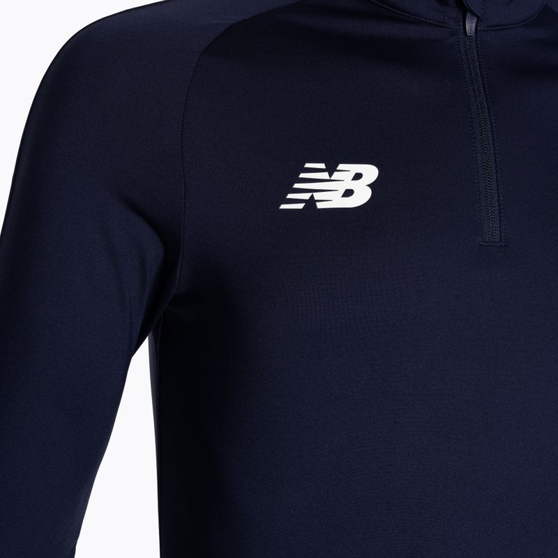 Herren Fußball Sweatshirt New Balance Training 1/4 Zip gestrickt marineblau NBEMT9035 3
