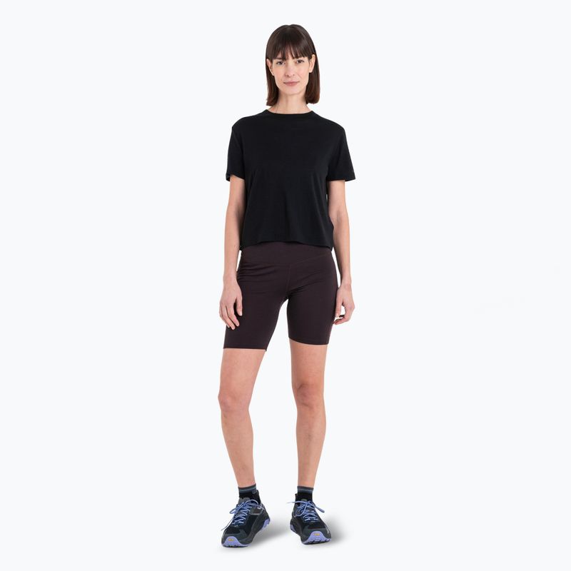 Trekking Shirt Damen icebreaker Merino 150 Tech Lite III SS Crop Tee black 2