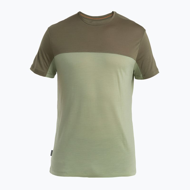 Trekking Shirt Herren icebreaker Merino Cool-Lite Sphere III SS Tee Colour Block lichen/loden 7