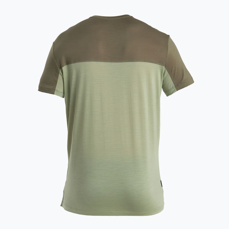 Trekking Shirt Herren icebreaker Merino Cool-Lite Sphere III SS Tee Colour Block lichen/loden 8
