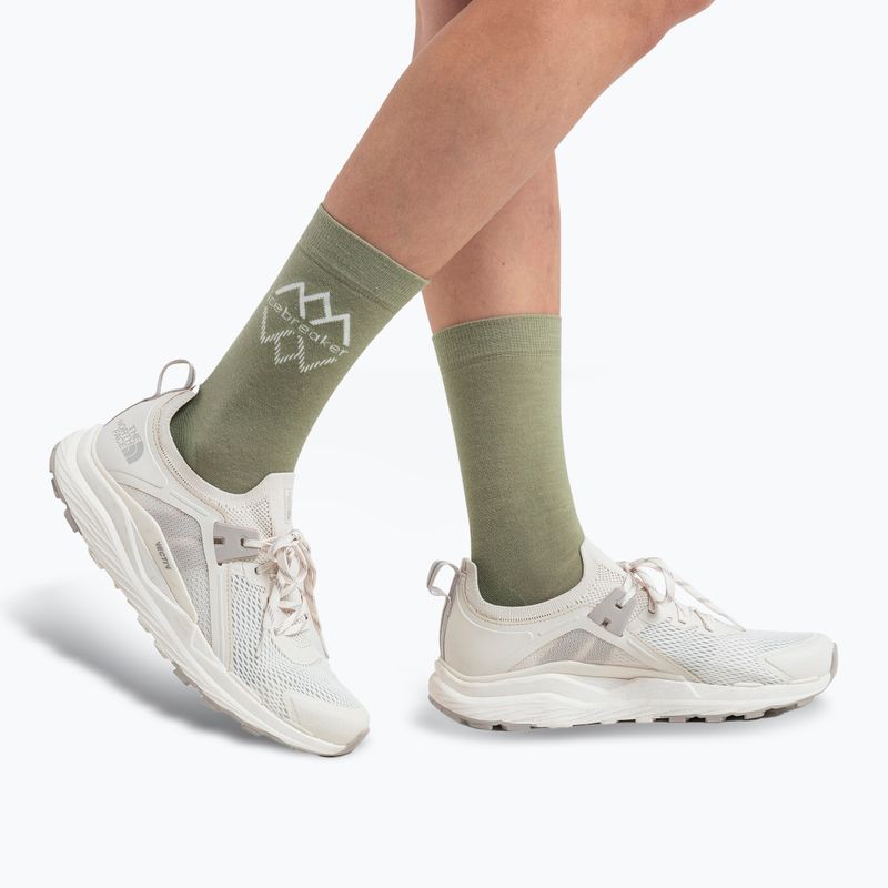 Icebreaker Damen-Trekkingsocken Life Fine Gauge Crew IB Logo Reflections Flechten/Schnee 2