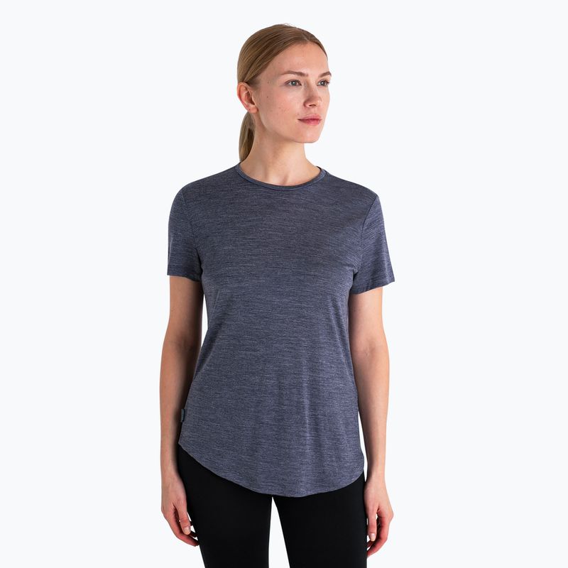 Trekking Shirt Damen icebreaker Merino 125 Cool-Lite Sphere III SS Tee midnight navy heather