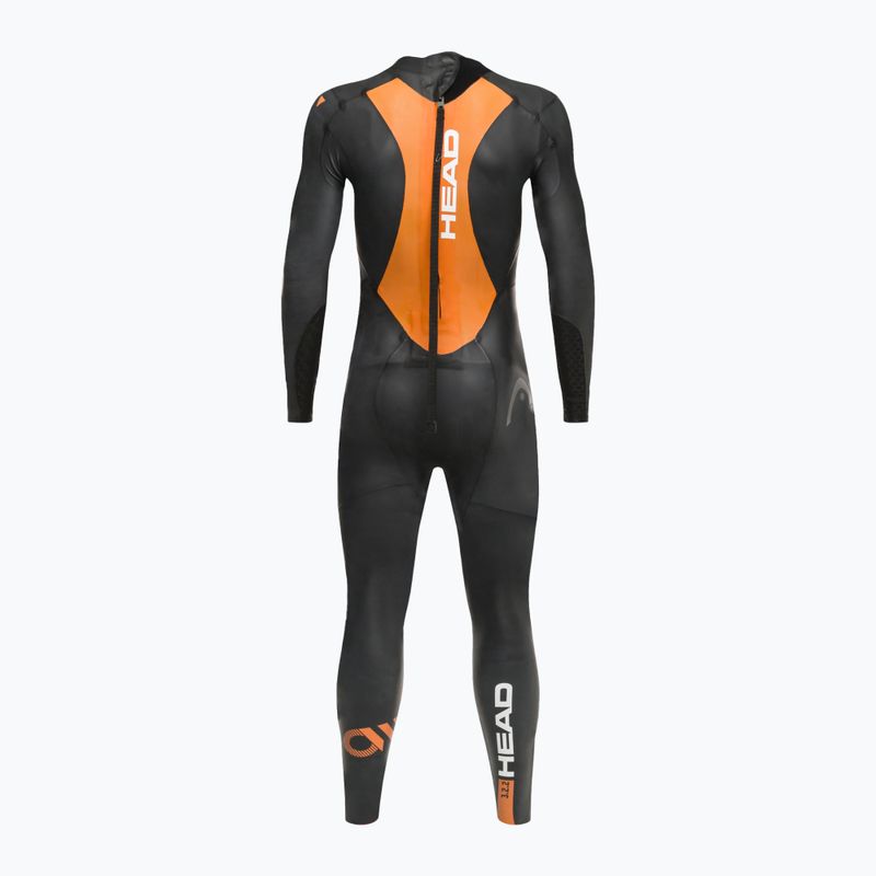 Triathlon neoprenanzug Herren HEAD Ow Shell FS 3.2.2 BKOR schwarz-orange 452653 3